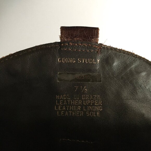 KENNETH COLE "Going Studly" Leather Heeled Western Boots Brown 7.5M - Picture 10 of 10